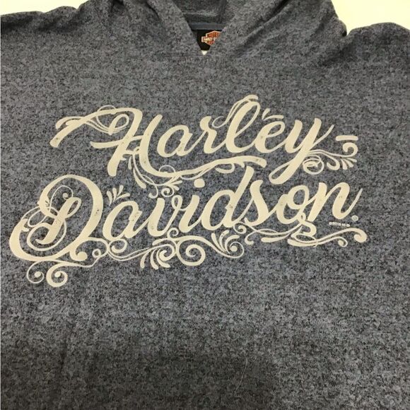 Harley-Davidson Hoodie Dazzled Light Weight Fleece Pullover Size XSmall - Picture 5 of 9